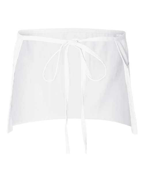 Q-Tees Q2115 Waist Apron with Pockets - White - HIT a Double
