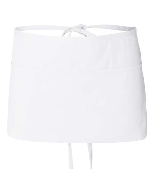 Q-Tees Q2115 Waist Apron with Pockets - White - HIT a Double