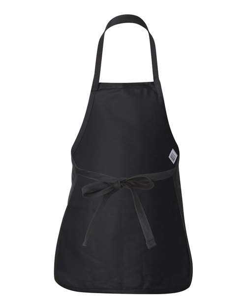 Q-Tees Q4250 Full-Length Apron with Pouch Pocket - Black - HIT a Double