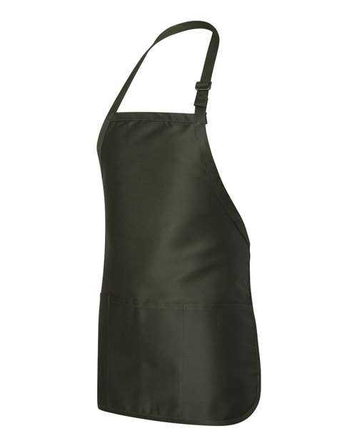 Q-Tees Q4250 Full-Length Apron with Pouch Pocket - Forest - HIT a Double