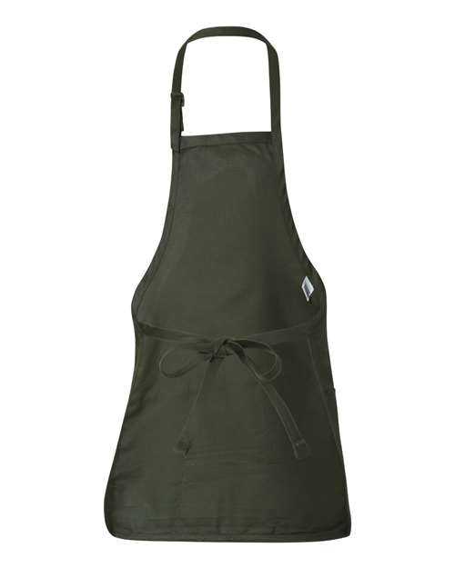 Q-Tees Q4250 Full-Length Apron with Pouch Pocket - Forest - HIT a Double