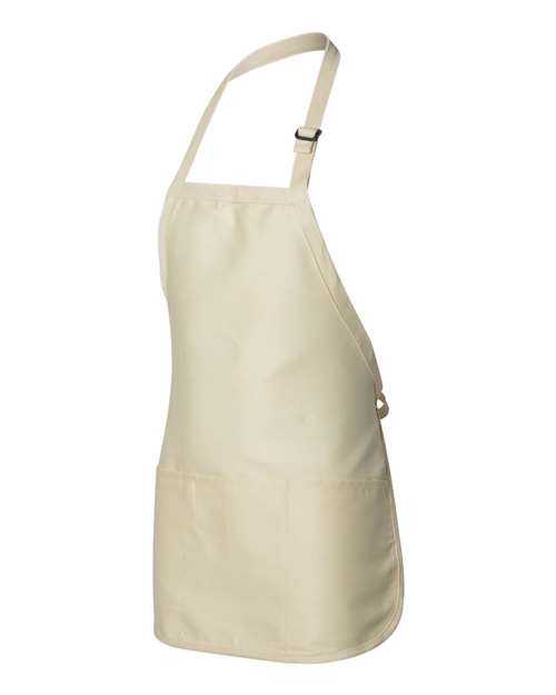 Q-Tees Q4250 Full-Length Apron with Pouch Pocket - Natural - HIT a Double