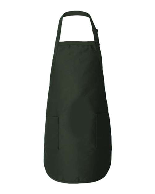 Q-Tees Q4350 Full-Length Apron with Pockets - Forest - HIT a Double