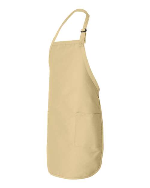 Q-Tees Q4350 Full-Length Apron with Pockets - Natural - HIT a Double