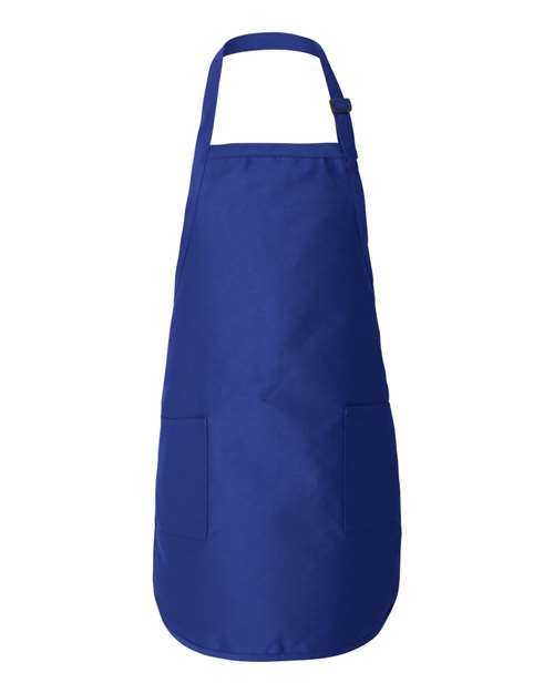 Q-Tees Q4350 Full-Length Apron with Pockets - Royal - HIT a Double