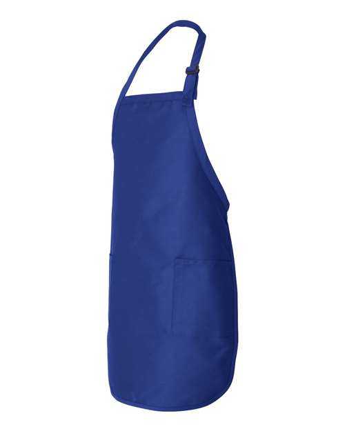 Q-Tees Q4350 Full-Length Apron with Pockets - Royal - HIT a Double