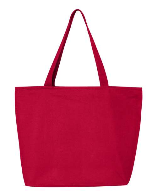 Q-Tees Q611 25L Zippered Tote - Red - HIT a Double
