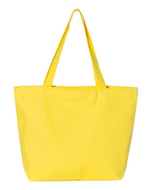 Q-Tees Q611 25L Zippered Tote - Yellow - HIT a Double