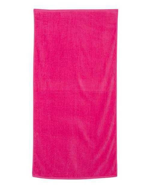 Q-Tees QV3060 Velour Beach Towel - Hot Pink - HIT a Double