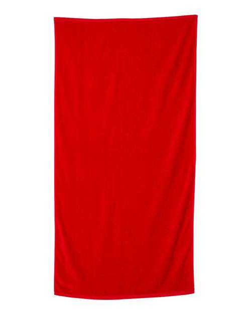 Q-Tees QV3060 Velour Beach Towel - Red - HIT a Double