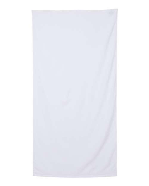 Q-Tees QV3060 Velour Beach Towel - White - HIT a Double