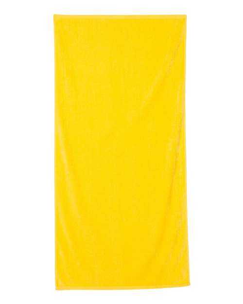 Q-Tees QV3060 Velour Beach Towel - Yellow - HIT a Double