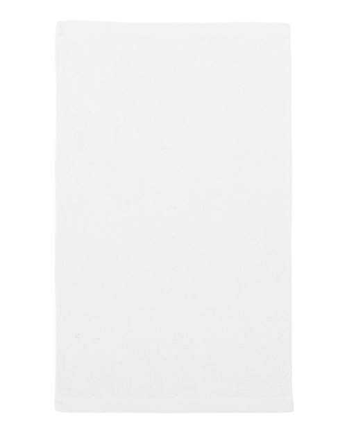 Q-Tees T18 Budget Rally Towel - White - HIT a Double