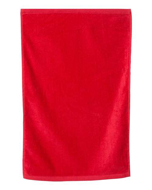Q-Tees T200 Hemmed Hand Towel - Red - HIT a Double