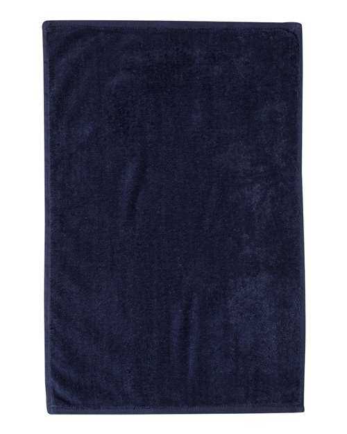 Q-Tees T300 Deluxe Hemmed Hand Towel - Navy - HIT a Double