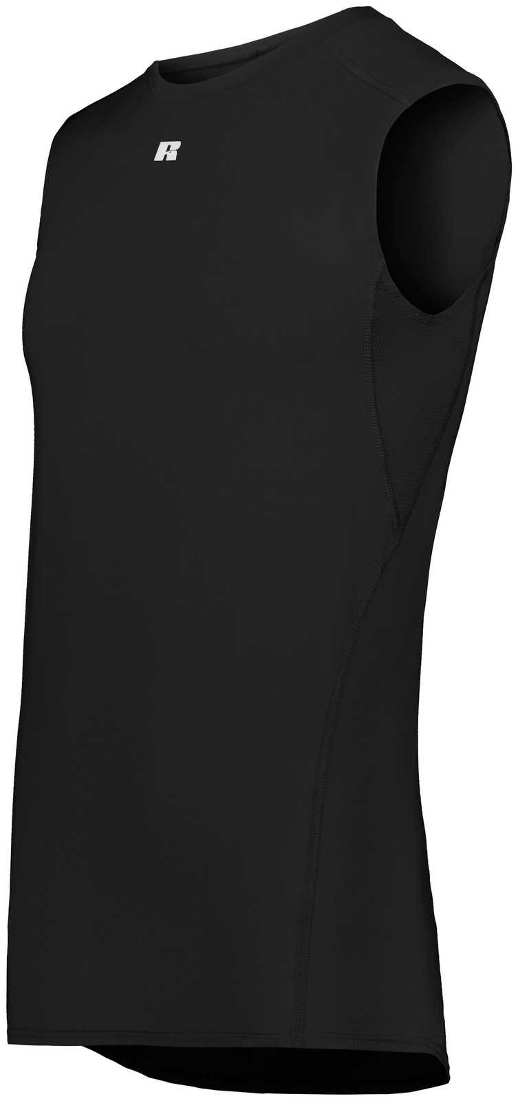 Russell R22CPM Coolcore Sleeveless Compression Tank - Black - HIT a Double