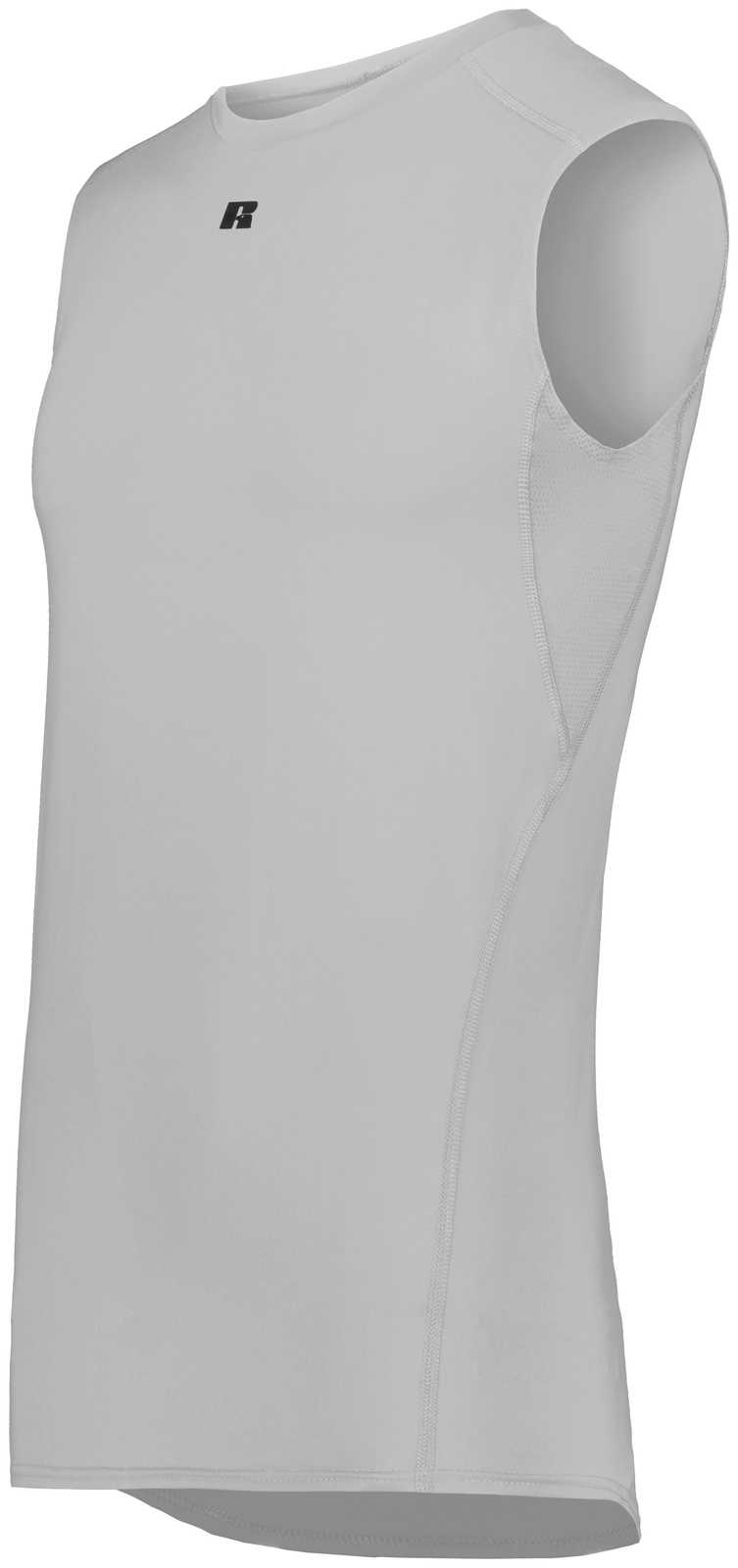 Russell R22CPM Coolcore Sleeveless Compression Tank - Grid Iron Silver - HIT a Double