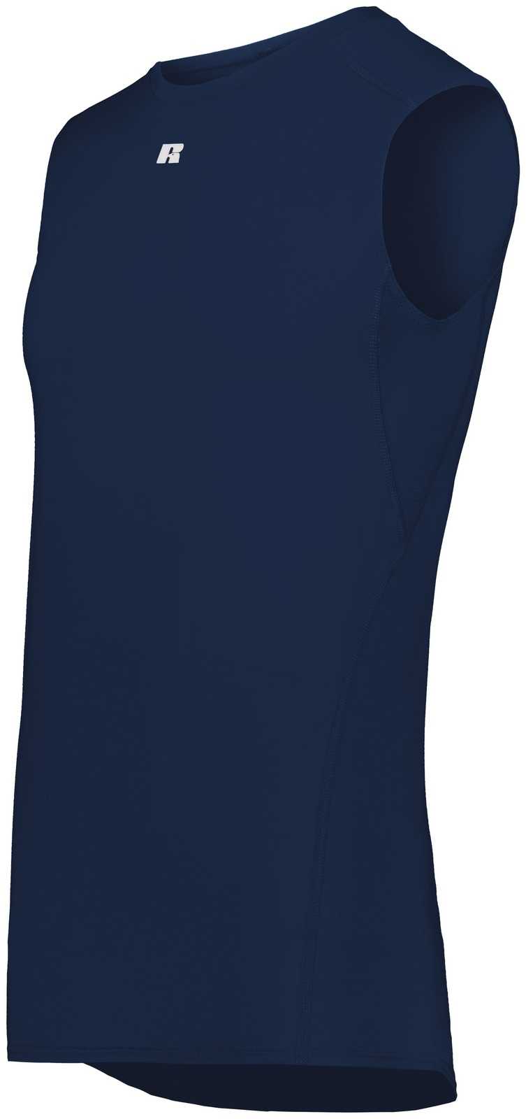 Russell R22CPM Coolcore Sleeveless Compression Tank - Navy - HIT a Double