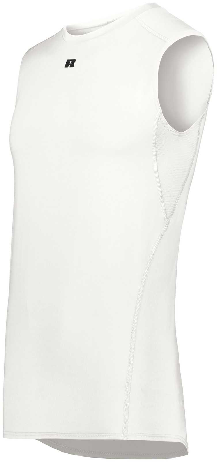 Russell R22CPM Coolcore Sleeveless Compression Tank - White - HIT a Double