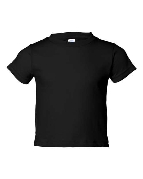 Rabbit Skins 3301T Toddler Cotton Jersey Tee - Black - HIT a Double