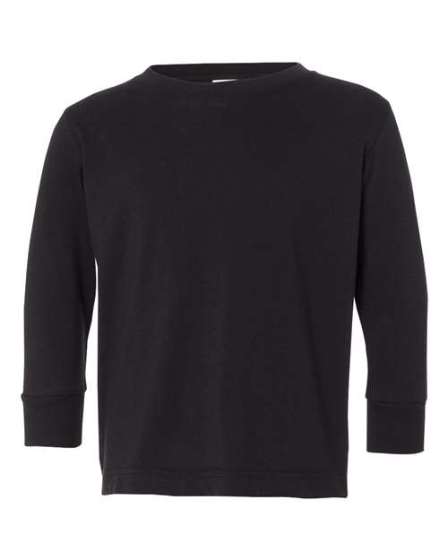 Rabbit Skins 3302 Toddler Long Sleeve Fine Jersey Tee - Black - HIT a Double