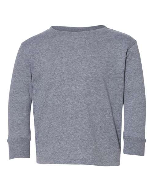 Rabbit Skins 3302 Toddler Long Sleeve Fine Jersey Tee - Granite Heather - HIT a Double