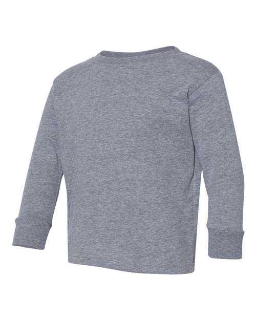 Rabbit Skins 3302 Toddler Long Sleeve Fine Jersey Tee - Granite Heather - HIT a Double