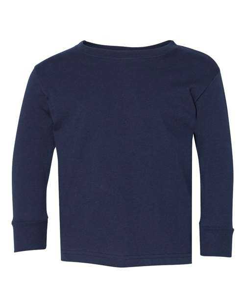 Rabbit Skins 3302 Toddler Long Sleeve Fine Jersey Tee - Navy - HIT a Double