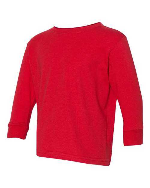 Rabbit Skins 3302 Toddler Long Sleeve Fine Jersey Tee - Red - HIT a Double