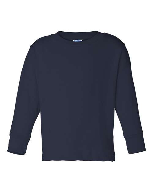 Rabbit Skins 3311 Toddler Long Sleeve Cotton Jersey Tee - Navy - HIT a Double