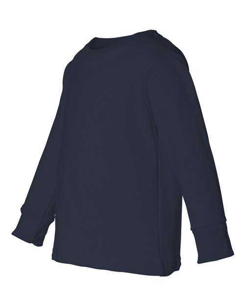 Rabbit Skins 3311 Toddler Long Sleeve Cotton Jersey Tee - Navy - HIT a Double