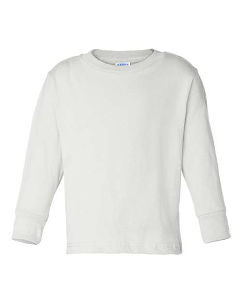Rabbit Skins 3311 Toddler Long Sleeve Cotton Jersey Tee - White - HIT a Double