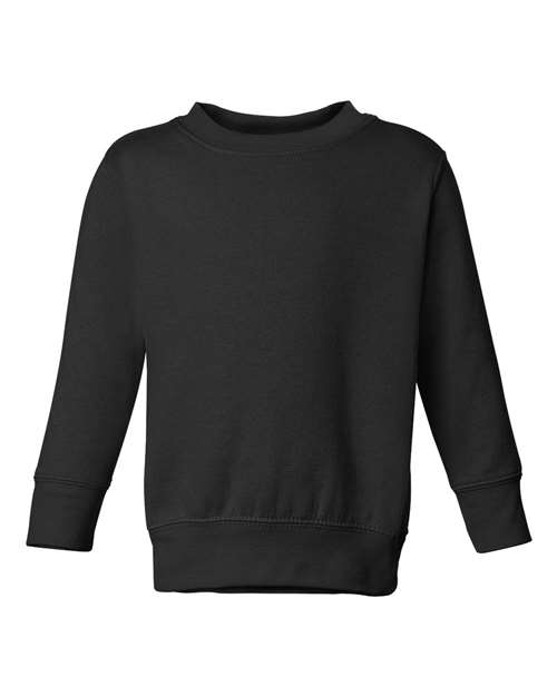 Rabbit Skins 3317 Toddler Fleece Crewneck Sweatshirt - Black - HIT a Double