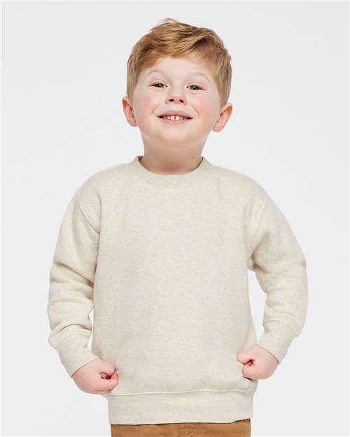 Rabbit Skins 3317 Toddler Fleece Crewneck Sweatshirt - Natural Heather" - "HIT a Double
