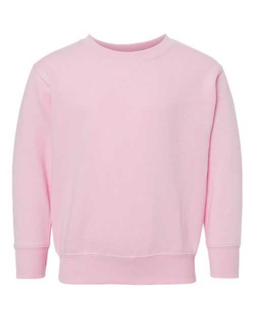 Rabbit Skins 3317 Toddler Fleece Crewneck Sweatshirt - Pink - HIT a Double
