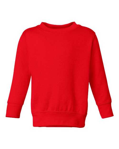 Rabbit Skins 3317 Toddler Fleece Crewneck Sweatshirt - Red - HIT a Double