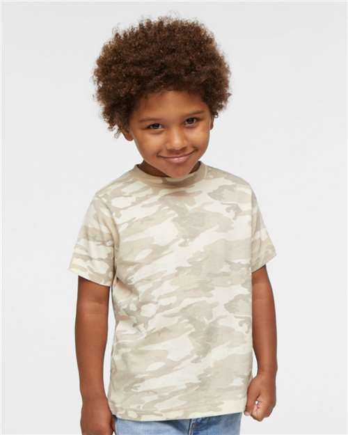 Rabbit Skins 3321 Toddler Fine Jersey Tee - Natural Camo" - "HIT a Double