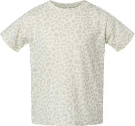 Rabbit Skins 3321 Toddler Fine Jersey Tee - Natural Leopard" - "HIT a Double