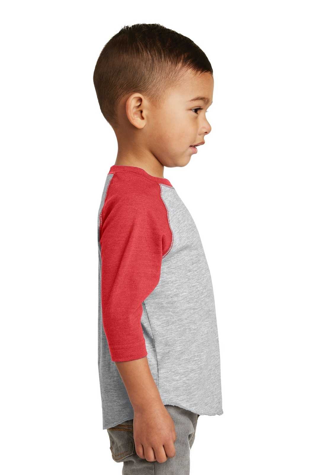 Rabbit Skins 3330 Toddler Baseball Fine Jersey Tee - Vintage Heather Vintage Red - HIT a Double