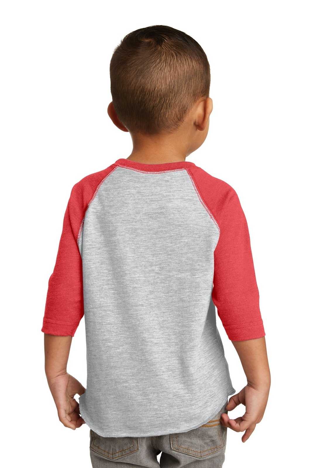Rabbit Skins 3330 Toddler Baseball Fine Jersey Tee - Vintage Heather Vintage Red - HIT a Double