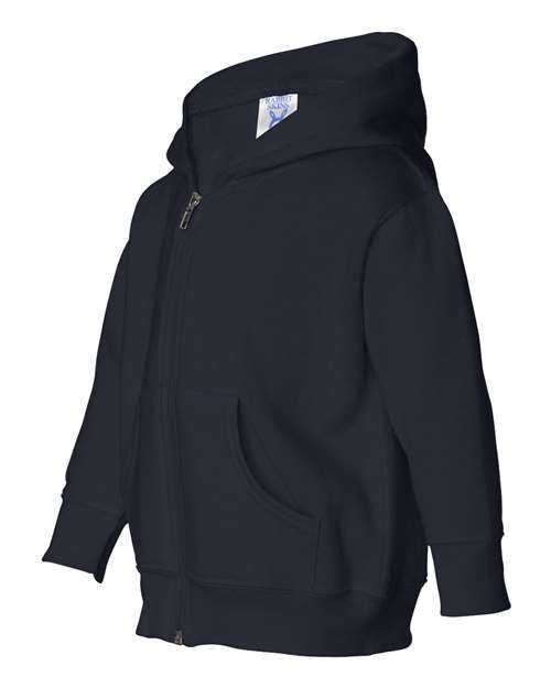 Rabbit Skins 3346 Toddler Full-Zip Fleece Hooded Sweatshirt - Navy - HIT a Double