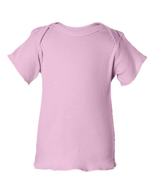 Rabbit Skins 3400 Infant Baby Rib Tee - Pink - HIT a Double