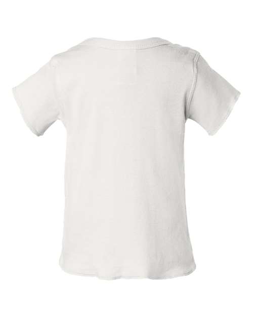 Rabbit Skins 3400 Infant Baby Rib Tee - White - HIT a Double