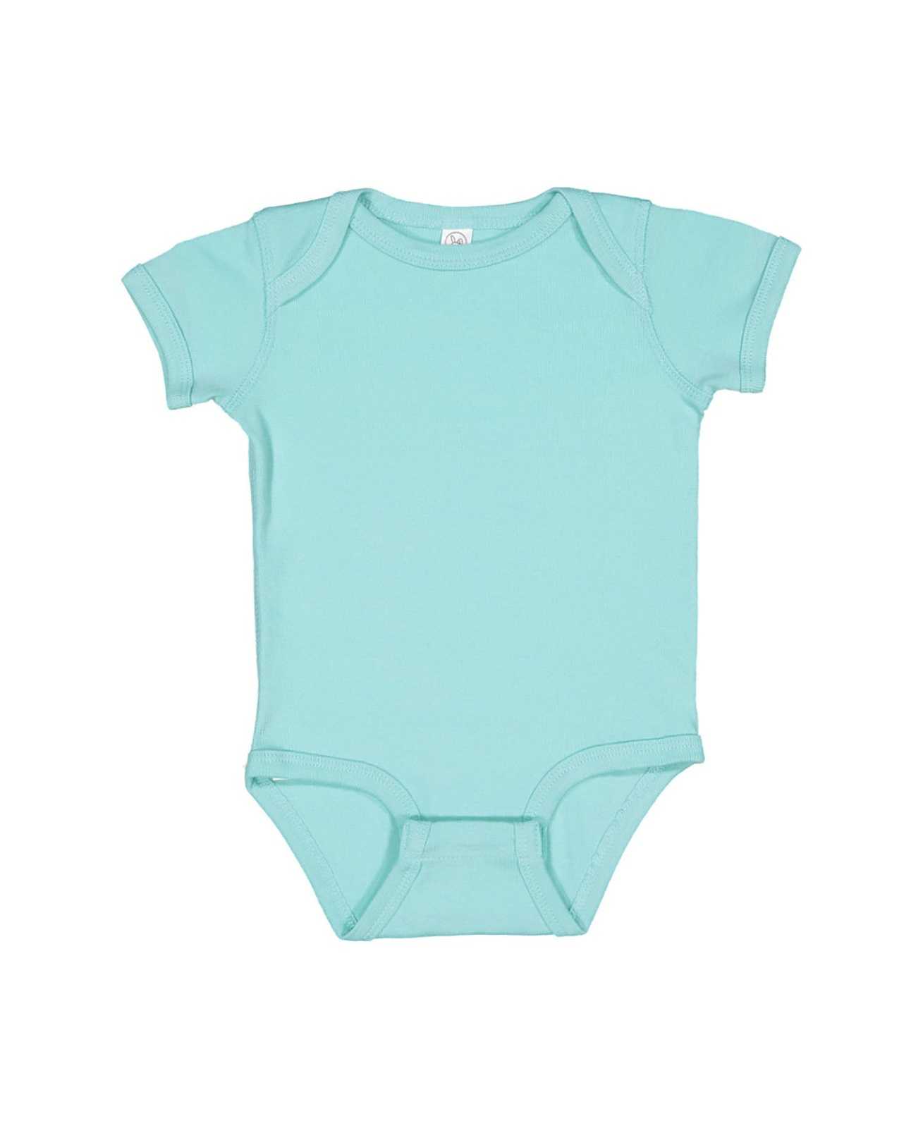 Rabbit Skins 4400 Infant Short Sleeve Baby Rib Bodysuit - Chill - HIT a Double