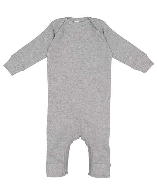 Rabbit Skins 4412 Infant Long Legged Baby Rib Bodysuit - Heather - HIT a Double