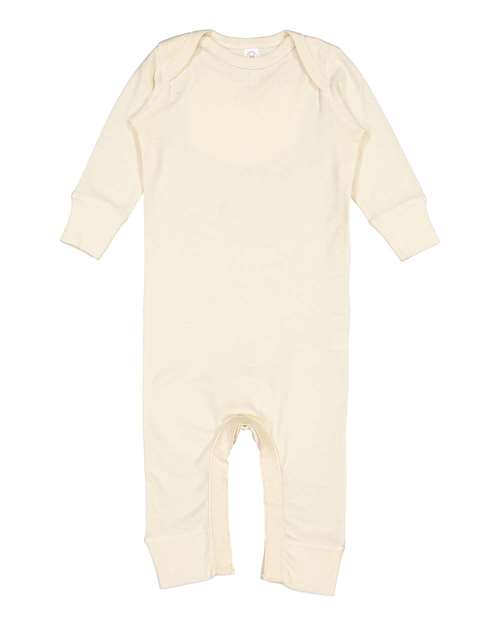 Rabbit Skins 4412 Infant Long Legged Baby Rib Bodysuit - Natural - HIT a Double