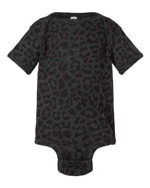 Rabbit Skins 4424 Infant Fine Jersey Bodysuit - Black Leopard - HIT a Double