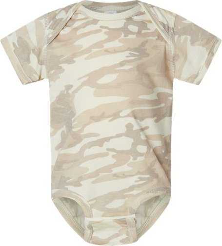 Rabbit Skins 4424 Infant Fine Jersey Bodysuit - Natural Camo" - "HIT a Double