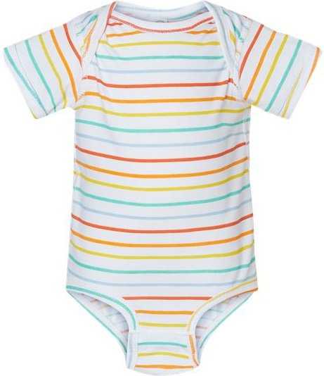 Rabbit Skins 4424 Infant Fine Jersey Bodysuit - Rainbow Stripe - HIT a Double
