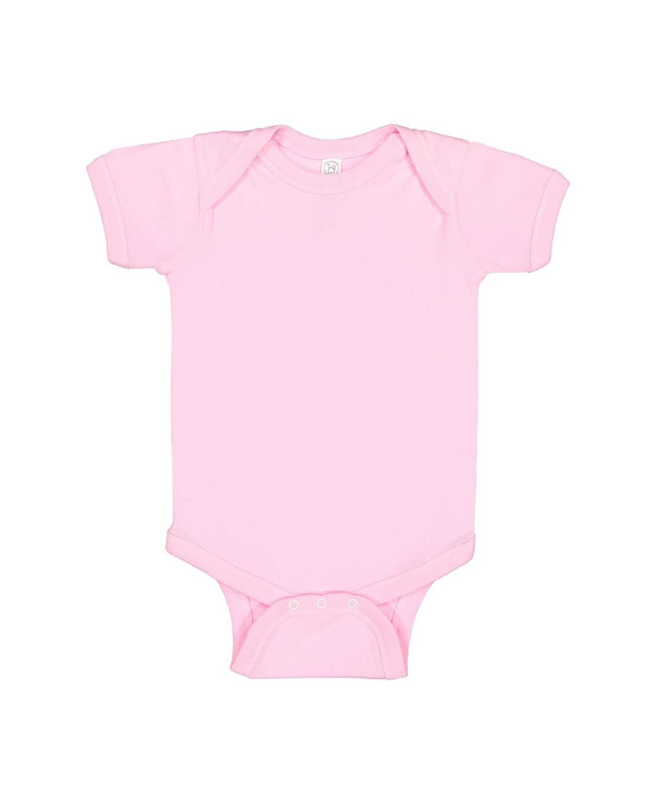 Rabbit Skins 4424 Infant Vintage Fine Jersey Bodysuit - Pink - HIT a Double